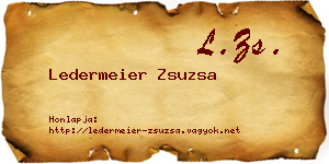 Ledermeier Zsuzsa névjegykártya